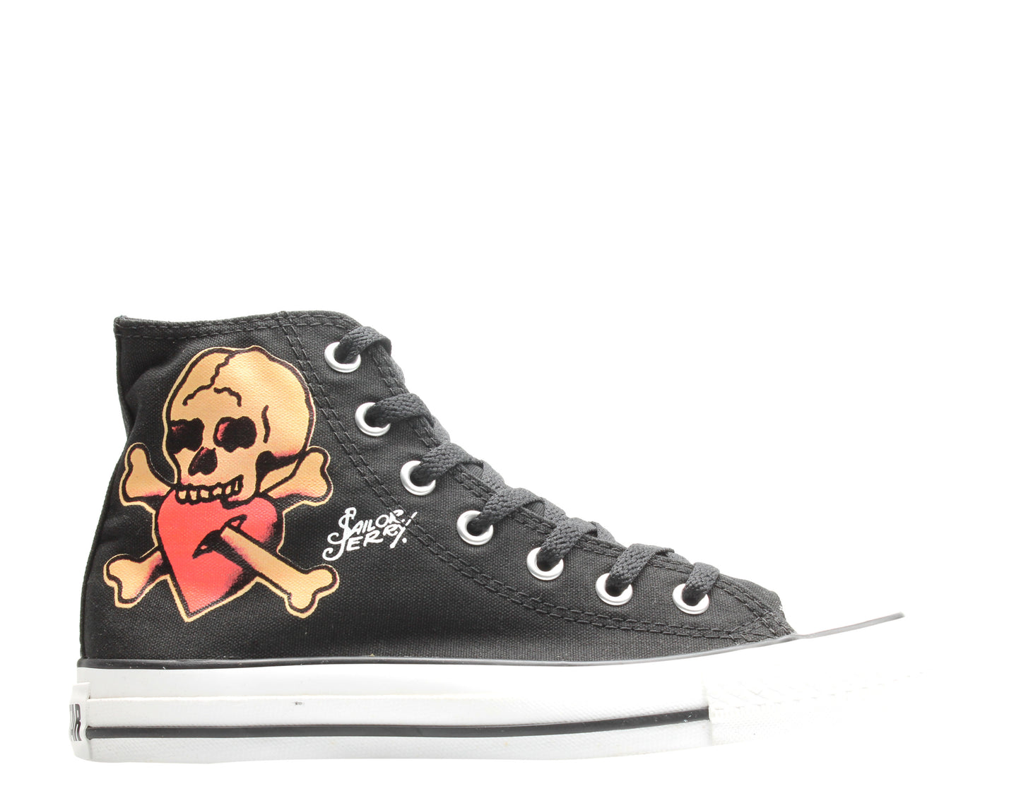 Converse Chuck Taylor All Star Sailor Jerry Skull Black High Top Sneakers 100181