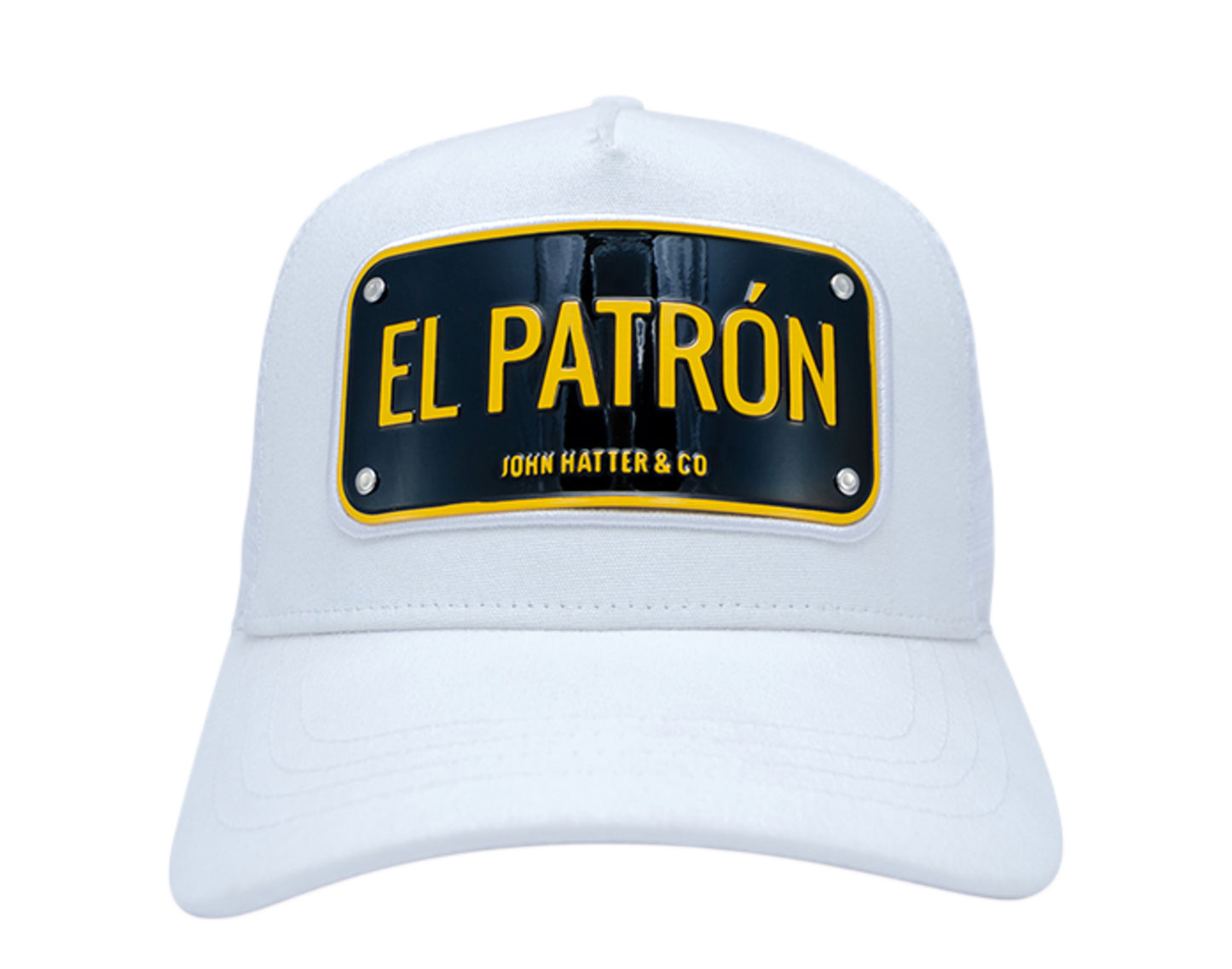 John Hatter & Co El Patron White/Black/Yellow Trucker Hat 1003-WHITE