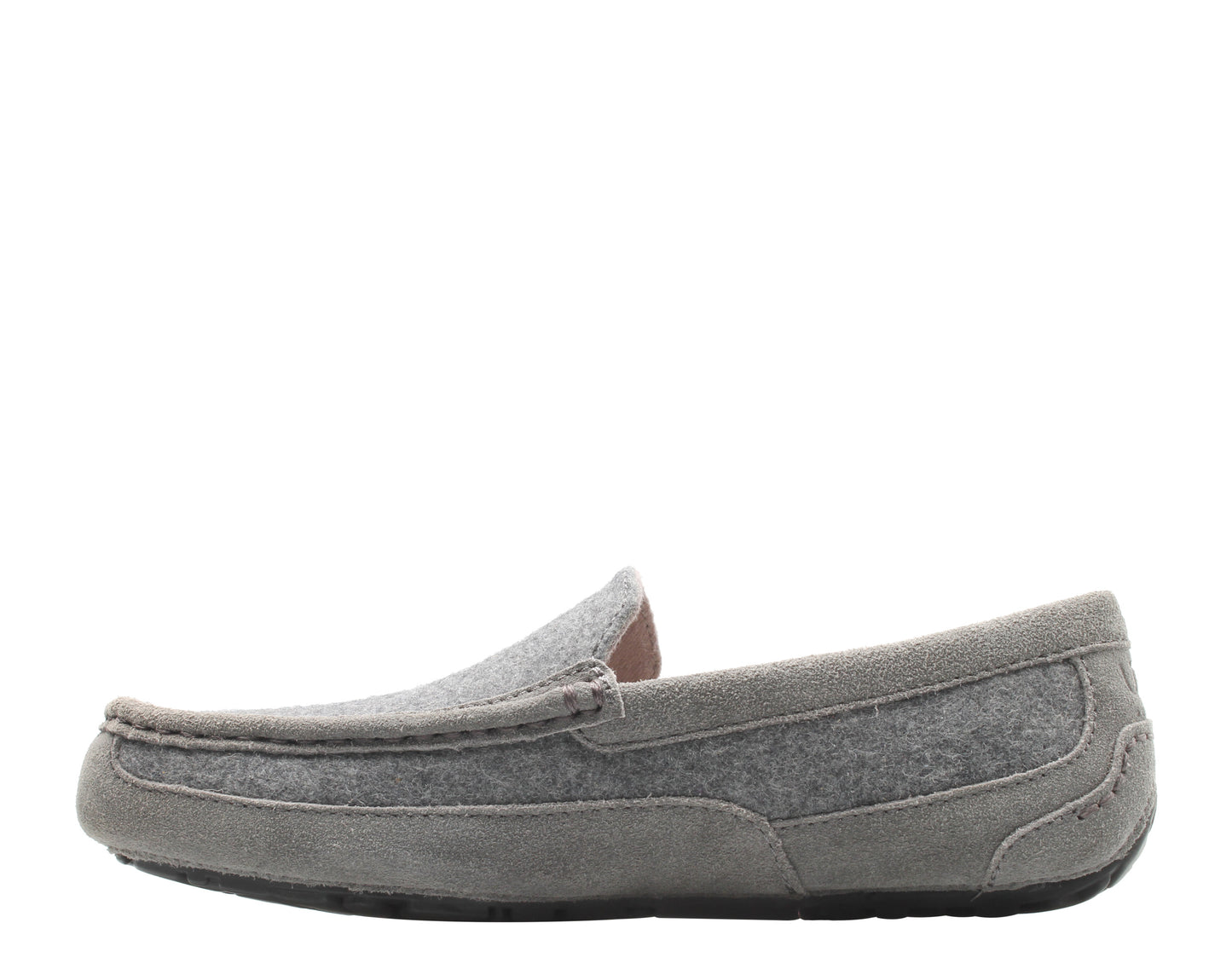 UGG Australia Alder Wool Slip-On Metal Leather Grey Men's Shoes 1004539-MTL