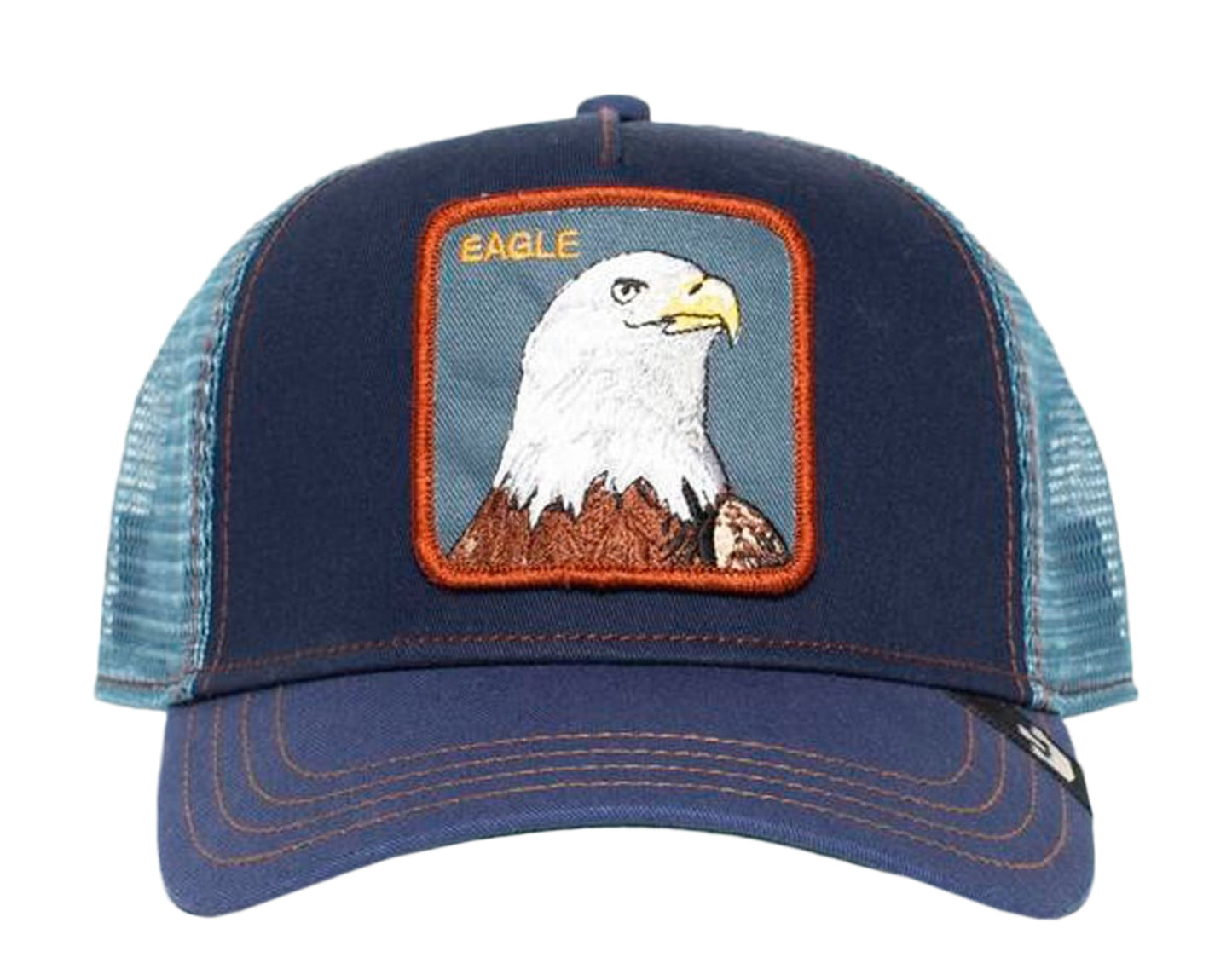 Goorin Bros Flying Eagle Navy/Brown Men's Trucker Hat 101-0475-NVY