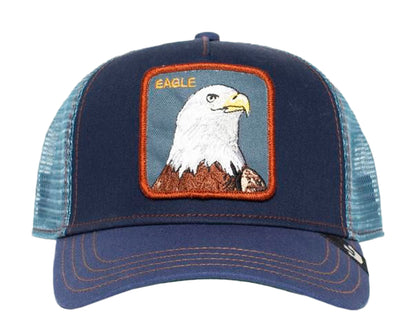 Goorin Bros Flying Eagle Navy/Brown Men's Trucker Hat 101-0475-NVY