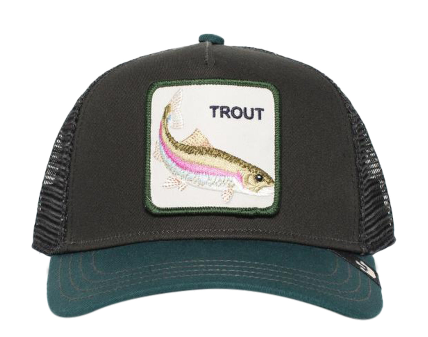 Goorin Bros Trout Black/Green Trucker Hat 101-0487-BLK