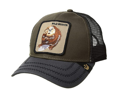 Goorin Bros Wild Beaver Olive/Black Trucker Hat 101-2154-OLI