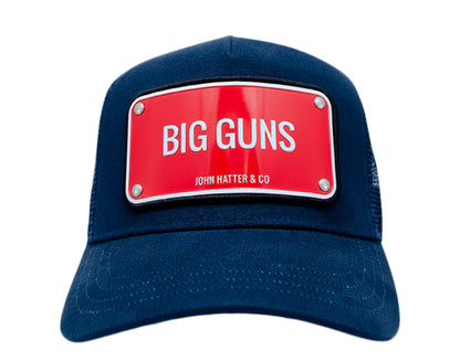 John Hatter & Co Big Guns Navy/Red/White Trucker Hat 1012-NAVY
