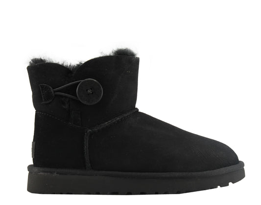 UGG Australia Mini Bailey Button ll Black Women's Boots 1016422-BLK