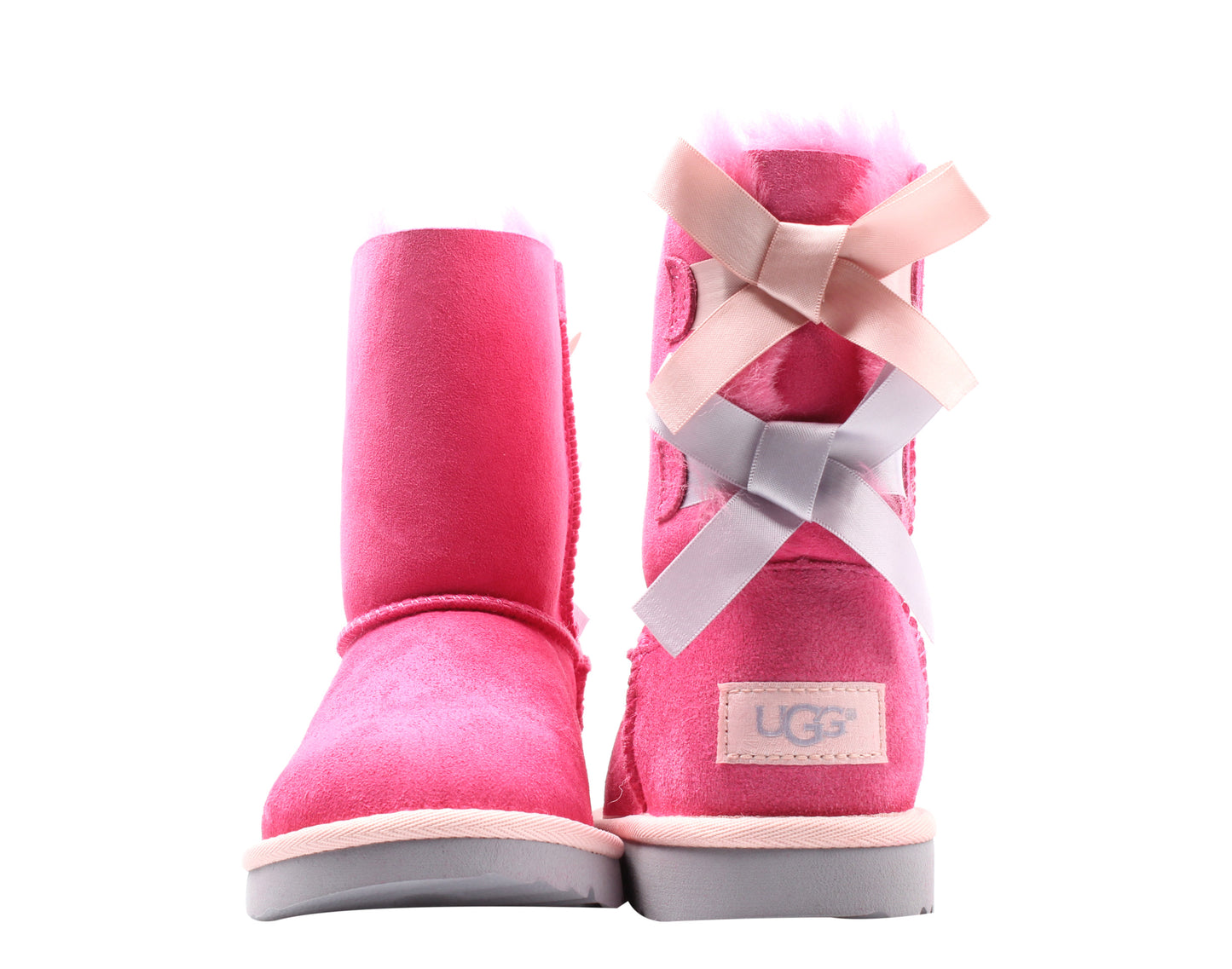 UGG Australia Bailey Bow II Pink/Icelandic Blue Big Kids Boots 1017394K-PAIB