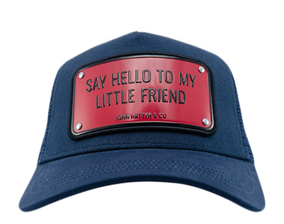 John Hatter & Co Say Hello To My Little Friend Navy/Red Trucker Hat 1024-NAVY
