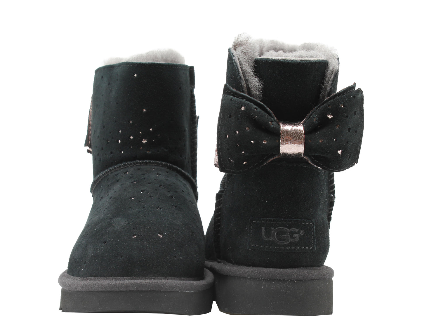 UGG Australia Classic Mini Stargirl Bow Black Women's Boots 1098475-BLK