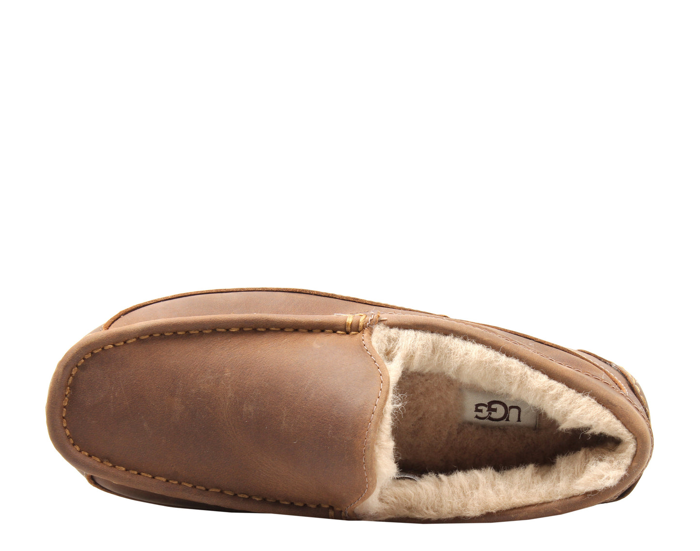UGG Australia Ascot Leather Moccasin Tan Men's Slippers 1103889-TAN