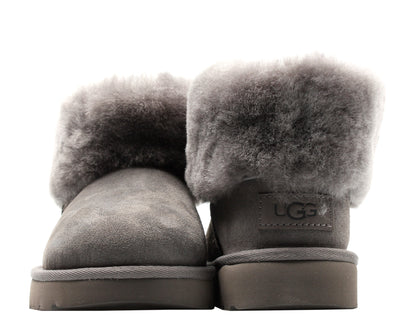 UGG Australia Classic Mini Fluff Charcoal Grey Women's Boots 1106757-CHRC