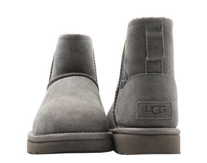 UGG Australia Classic Mini UGG Rubber Logo Grey Women's Boots 1108231-GREY