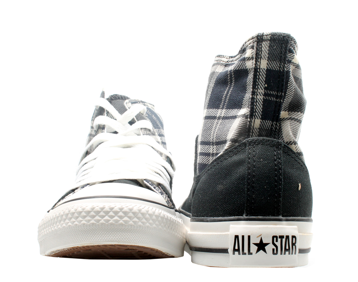 Converse Chuck Taylor All Star Layer Up Plaid Black/Grey High Top Sneakers 111159