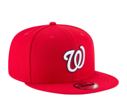 New Era 9Fifty MLB Washington Nationals Basic Red Snapback Hat 11590989