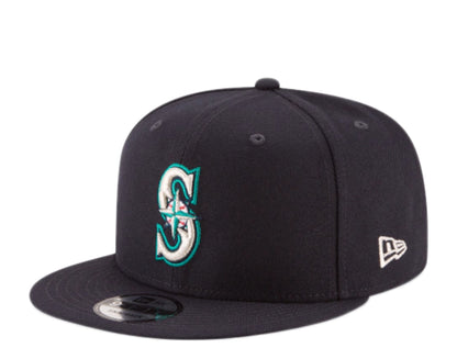 New Era 9Fifty MLB Seattle Mariners Basic Navy Snapback Hat 11591005