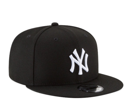 New Era 9Fifty MLB New York Yankees Black And White Basic Snapback Hat 11591025