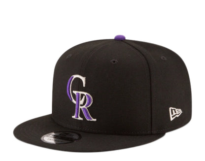 New Era 9Fifty MLB Colorado Rockies Basic Black/Purple Snapback Hat 11591059