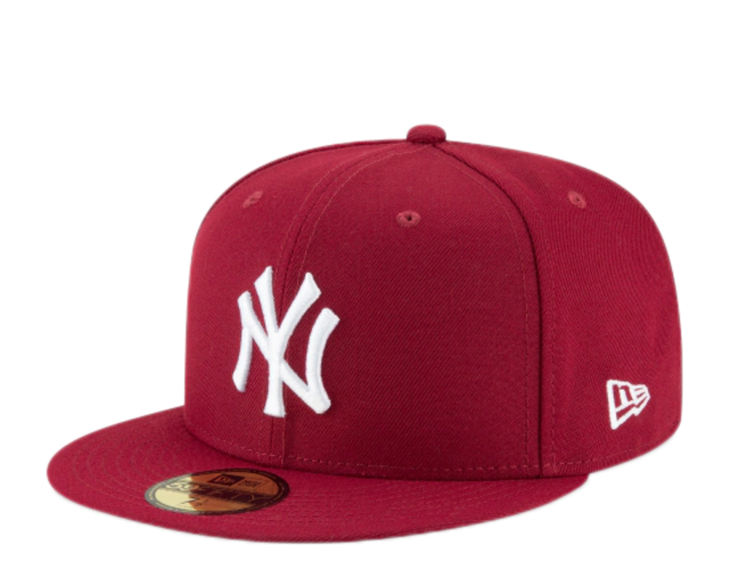 New Era 59Fifty MLB New York Yankees Cardinal Basic Fitted White Hat 11591126