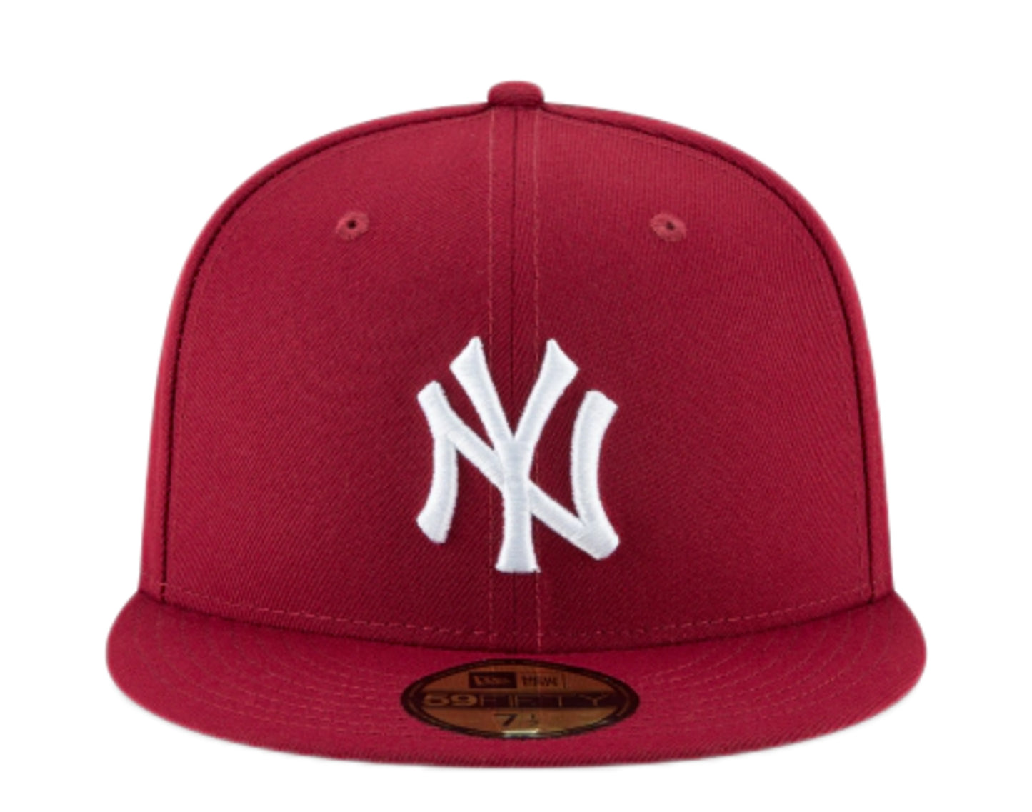 New Era 59Fifty MLB New York Yankees Cardinal Basic Fitted White Hat 11591126