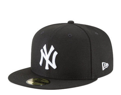New Era 59Fifty MLB New York Yankees Black And White Basic Fitted Hat 11591127