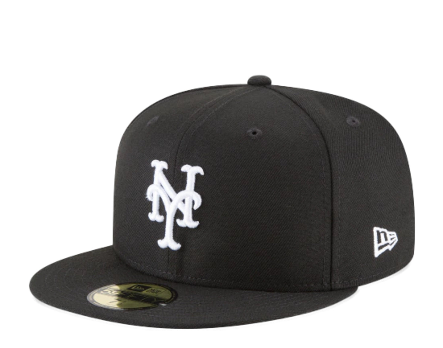 New Era 59Fifty MLB New York Mets Black And White Basic Fitted Hat 11591130