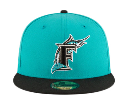 New Era 59Fifty MLB Florida Marlins 1997 World Series Teal Fitted Hat 11783654