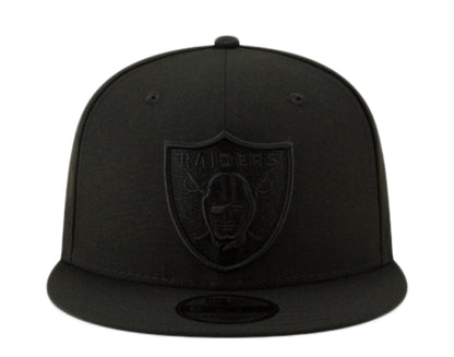 New Era 9Fifty NFL Las Vegas Raiders Black on Black Basic Snapback Hat 11872957