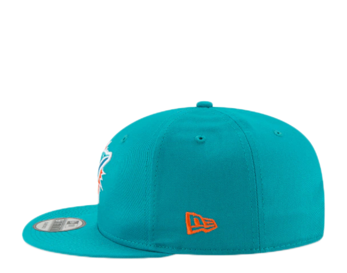New Era 9Fifty NFL Miami Dolphins Basic Teal Aqua/Orange Snapback Hat 11872981