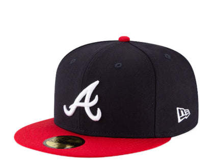 New Era 59Fifty MLB Atlanta Braves Wool Navy Blue/Red Fitted Hat 11941911