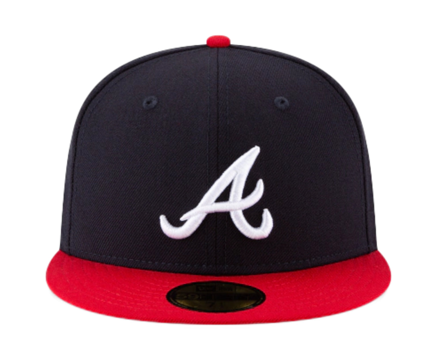 New Era 59Fifty MLB Atlanta Braves Wool Navy Blue/Red Fitted Hat 11941911