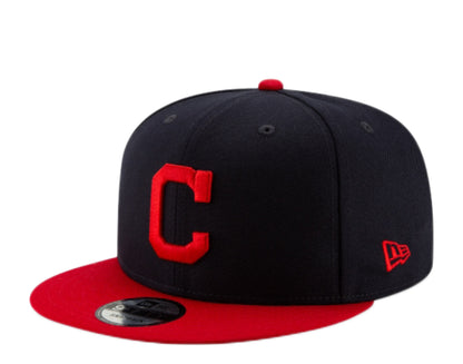 New Era 9Fifty MLB Cleveland Indians Basic Navy Blue Snapback Hat 11941935