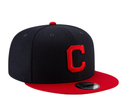 New Era 9Fifty MLB Cleveland Indians Basic Navy Blue Snapback Hat 11941935