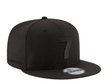 New Era X Compound 9Fifty - 7 - Triple Black Snapback Hat 12485826
