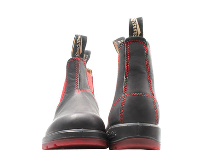 Blundstone 1316 Classic Chelsea Boots Black/Red Pull-On Adult BL1316
