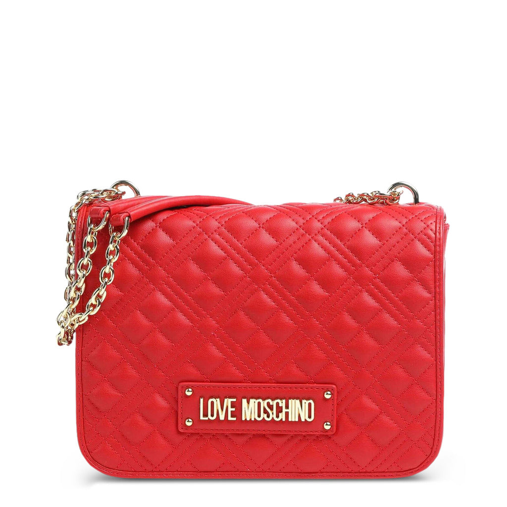 Love Moschino Shiny Quilted Red Women's Shoulder Bag JC4000PP0DLA0500