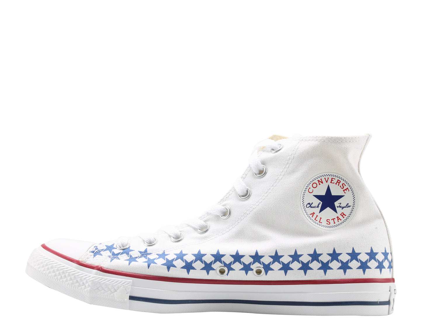 Converse Chuck Taylor All Star White/Blue/Red High Top Sneakers 151015F