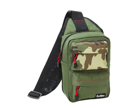 Cookies Rack Pack Over-The-Shoulder Olive/Camo Sling Bag 1536A3328-OLI