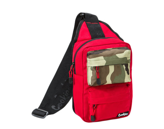 Cookies Rack Pack Over-The-Shoulder Red/Camo Sling Bag 1536A3328-RED