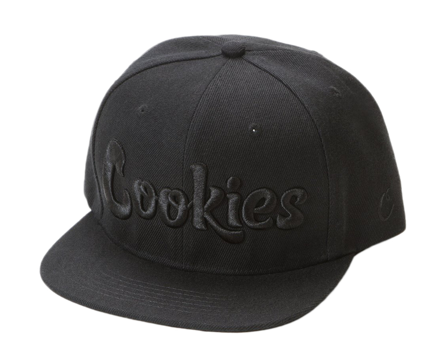 Cookies Original Logo Thin Mint Snapback Triple Black Men's Cap 1536X3322-BLK