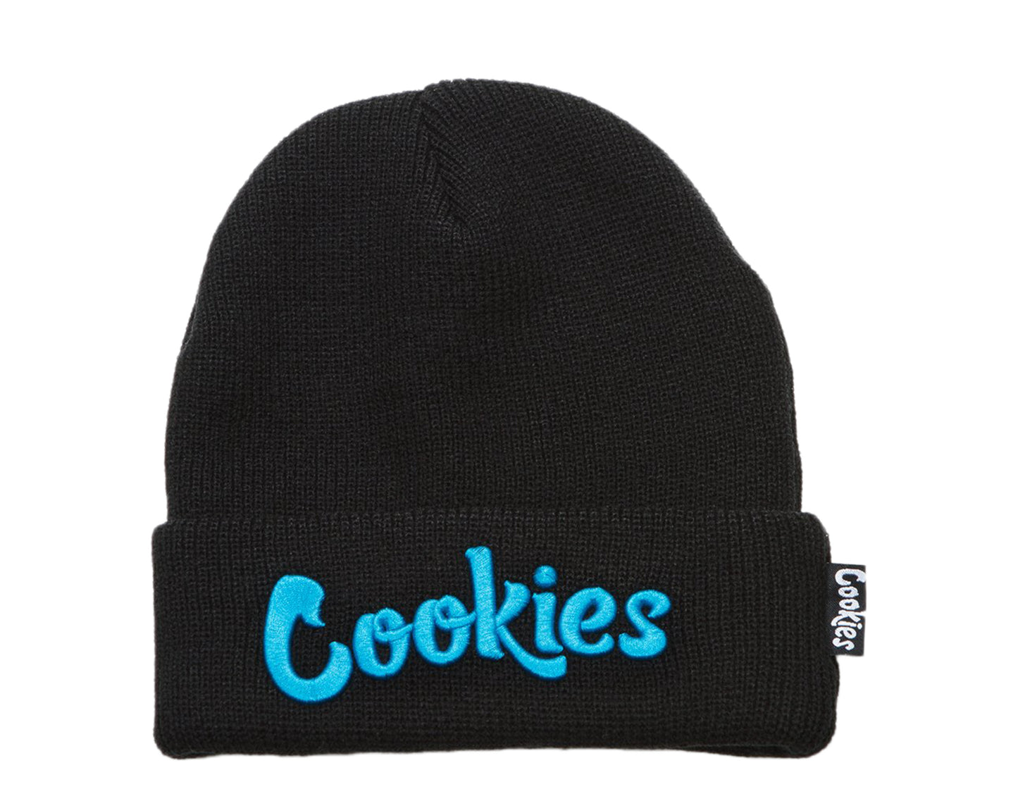 Cookies Original Logo Thin Mint Knit Beanie Black/Blue Men's Hat 1536X3362-BKB