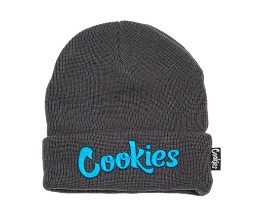 Cookies Original Logo Thin Mint Knit Beanie Grey/Blue Men's Hat 1536X3362-GYB