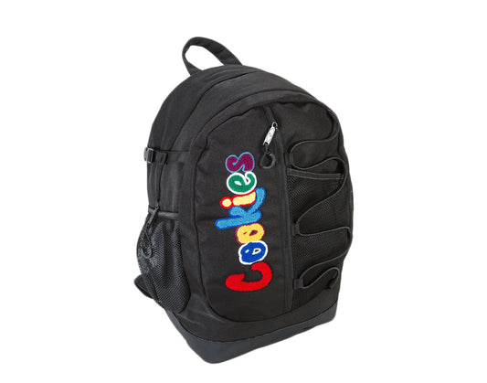 Cookies The Bungee Smell Proof Nylon Varsity Black Backpack 1538A3537-BLK