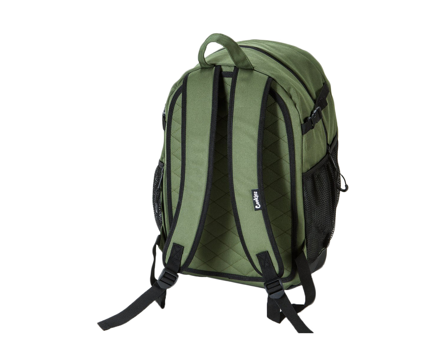 Cookies The Bungee Smell Proof Nylon Varsity Olive Green Backpack 1538A3537-OLI