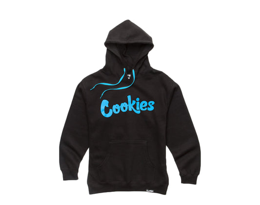 Cookies Original Logo Thin Mint Fleece Black/Blue Men's Hoodie 1538H3503-BKB