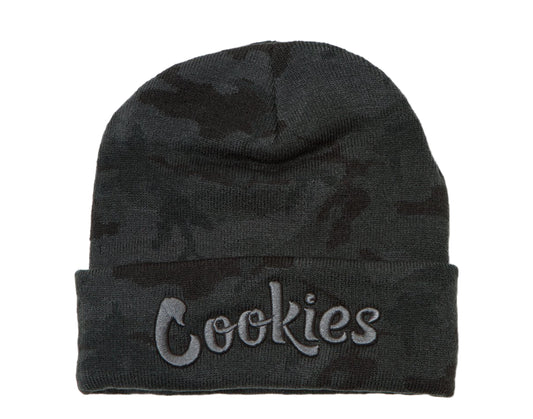 Cookies Original Logo Thin Mint Knit Beanie Black Camo Men's Hat 1538X3496-BKC