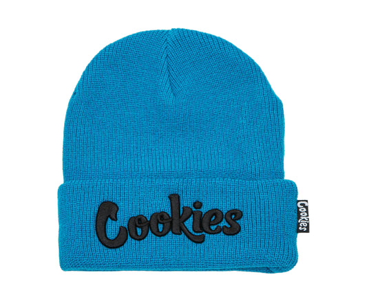 Cookies Original Logo Thin Mint Knit Beanie Blue/Black Men's Hat 1538X3496-CBB