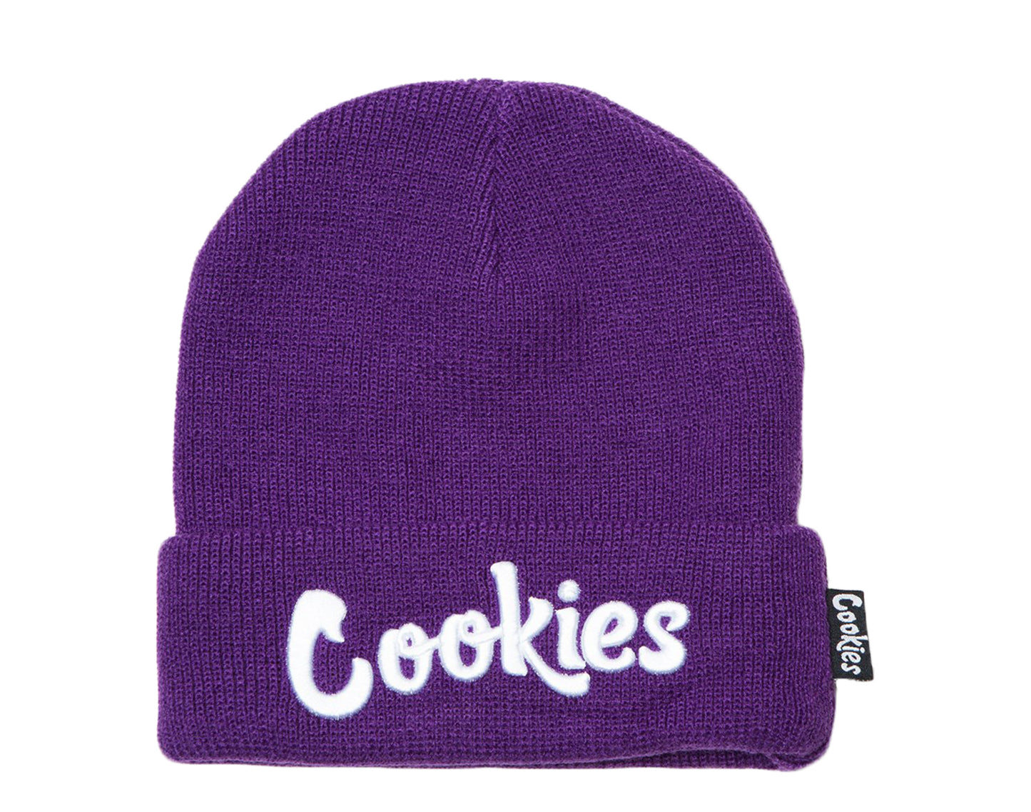 Cookies Original Logo Thin Mint Knit Beanie Purple/White Men's Hat 1538X3496-PRW