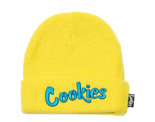 Cookies Original Logo Thin Mint Knit Beanie Yellow/Blue Men's Hat 1538X3496-YLB