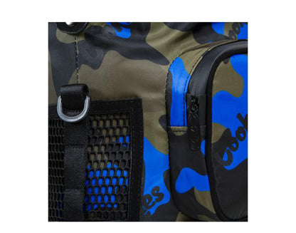 Cookies Luxe Satin Smell Proof Repeated Logo Blue Camo Backpack 1540-A3773-BLC