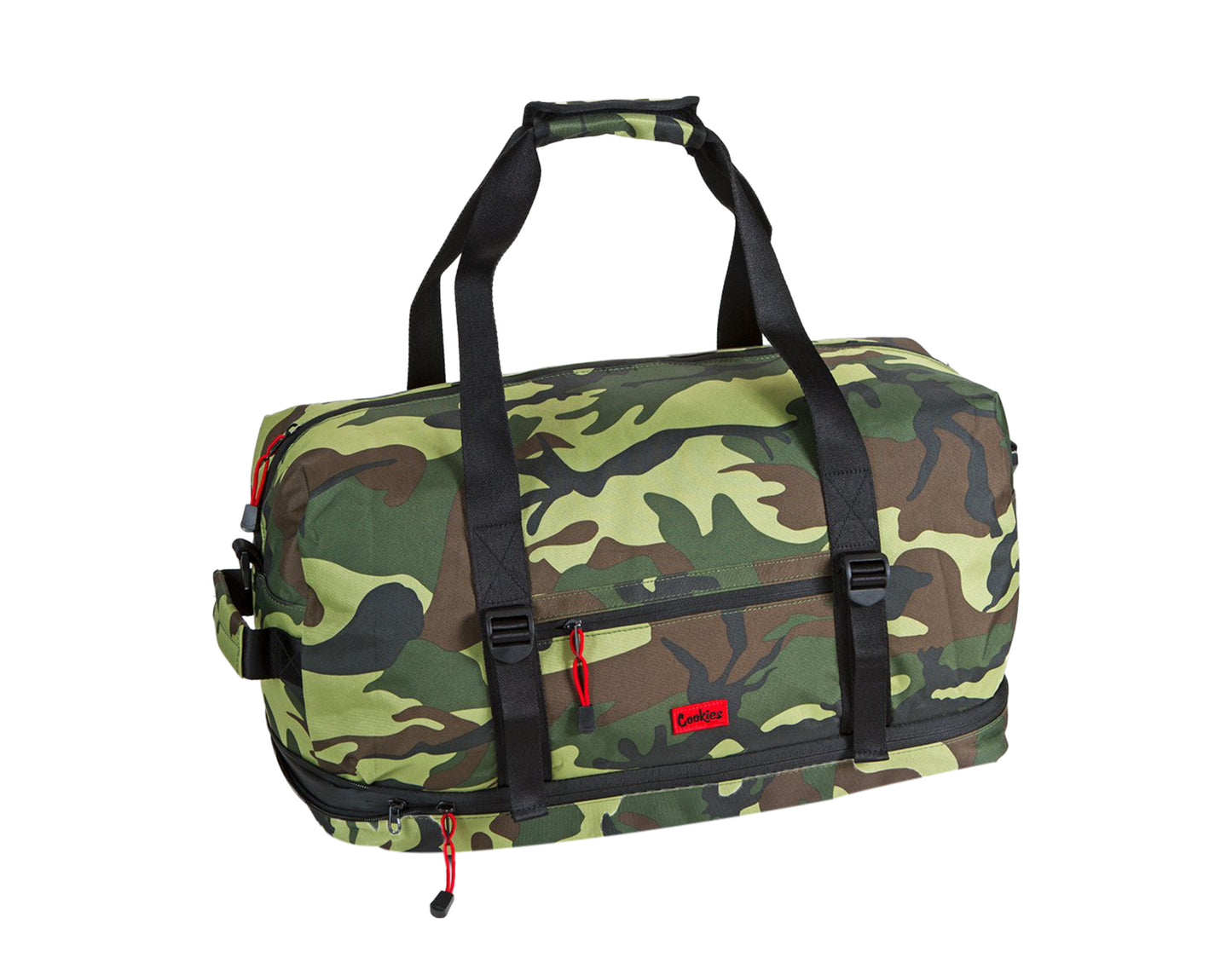 Cookies Explorer Smell Proof Duffel Green Camo/Red Bag 1540A3779-GRC