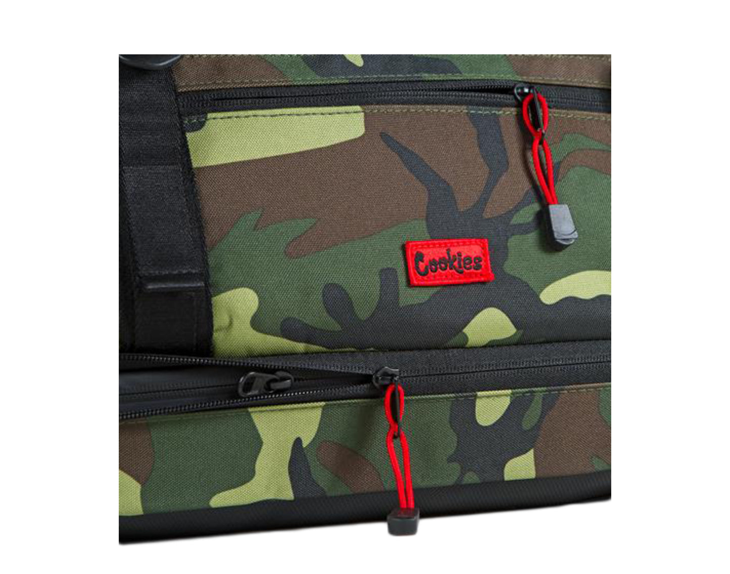 Cookies Explorer Smell Proof Duffel Green Camo/Red Bag 1540A3779-GRC